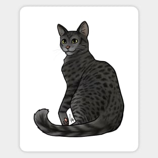 Cat - Egyptian Mau - Black Smoke Magnet